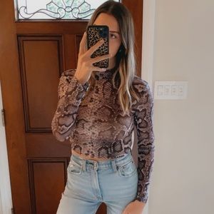 NWOT snakeskin top